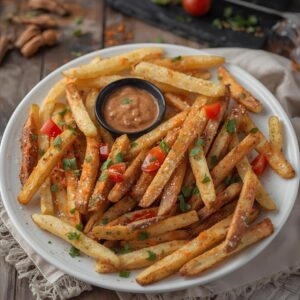 Masala Fries with Dip